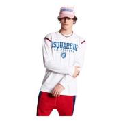 Casual Katoenen T-shirt Dsquared2 , White , Heren