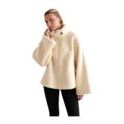 Almond White Pile Anorak Aim'n , Beige , Dames