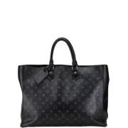 Pre-owned Canvas handbags Louis Vuitton Vintage , Black , Dames