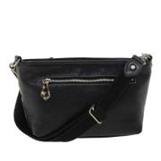 Pre-owned Leather shoulder-bags Burberry Vintage , Black , Dames