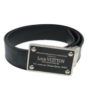 Pre-owned Leather belts Louis Vuitton Vintage , Gray , Heren