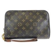 Pre-owned Canvas clutches Louis Vuitton Vintage , Brown , Heren