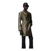 Lange trenchcoat met riem John Richmond , Yellow , Heren