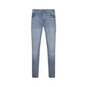 Slim Fit Blauwe Denim Jeans Hugo Boss , Blue , Heren