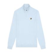 Merino Blend Quarter Zip Pullover Lyle & Scott , Blue , Heren