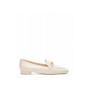 Vierkante Signature Mocassins Stuart Weitzman , White , Dames