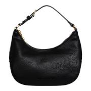 Logo Hobo Tas met Verstelbare Band Love Moschino , Black , Dames