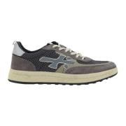 Grijze Sneakers Retro Stijl Mesh Suède Premiata , Gray , Heren