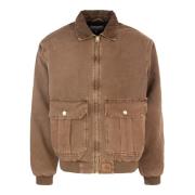 Bruine Katoenen Jas met Gewatteerde Voering Carhartt Wip , Brown , Her...