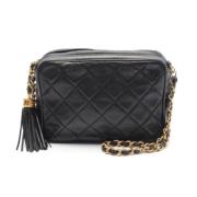 Pre-owned Leather shoulder-bags Chanel Vintage , Black , Dames