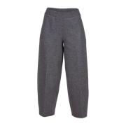 Grijze Cropped Balloon Broek Liviana Conti , Gray , Dames