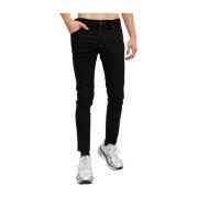 Klassieke Denim Jeans met Vijf Zakken Dsquared2 , Black , Heren