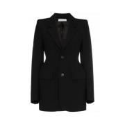 Zandloper Blazer in Zwart Wol Balenciaga , Black , Dames