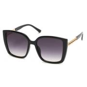 Zwarte Resin Zonnebril voor Vrouwen Guess , Black , Dames