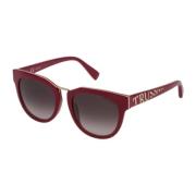 Rode Acetaat Dames Zonnebril Trussardi , Red , Dames