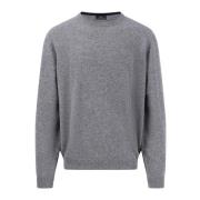 Kasjmier O-Neck Trui Fynch-Hatton , Gray , Heren