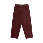 Premium Denim Broek met YKK Rits Polar Skate Co. , Red , Heren