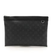 Pre-owned Canvas clutches Louis Vuitton Vintage , Black , Dames