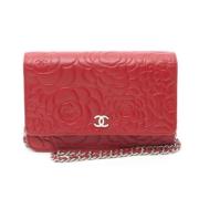 Pre-owned Leather shoulder-bags Chanel Vintage , Red , Dames