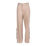 Beige Athenais Ritszoom Broek Semicouture , Beige , Dames