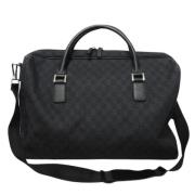 Pre-owned Canvas travel-bags Gucci Vintage , Black , Dames