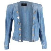 Pre-owned Cotton outerwear Balmain Pre-owned , Blue , Dames