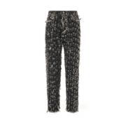 Jeans met franje John Richmond , Black , Heren