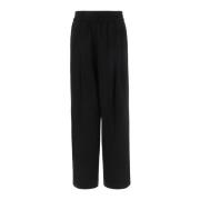 Wijde broek met elastische taille Brunello Cucinelli , Black , Dames