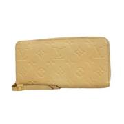 Pre-owned Leather wallets Louis Vuitton Vintage , Beige , Dames