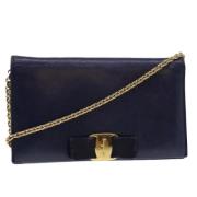 Pre-owned Leather crossbody-bags Salvatore Ferragamo Pre-owned , Blue ...