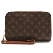 Pre-owned Canvas clutches Louis Vuitton Vintage , Brown , Heren