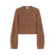 Alice Croissant Cardigan Halfboy , Brown , Dames