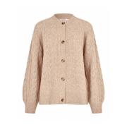 Chunky Cardigan Beige Mel Masai , Beige , Dames