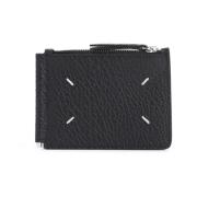 Zwarte Leren Portemonnee Stijlvol Accessoire Maison Margiela , Black ,...