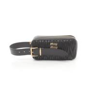 Pre-owned Leather shoulder-bags Miu Miu Pre-owned , Black , Dames