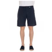 Blauwe Katoenen Bermuda Shorts Myths , Blue , Heren