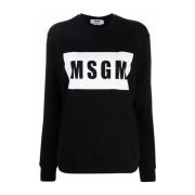 Casual 99C Sweatshirt Msgm , Black , Dames