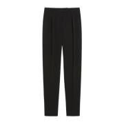 Cady broek met voorplooien Max Mara Studio , Black , Dames