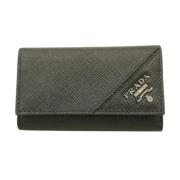 Pre-owned Leather key-holders Prada Vintage , Black , Dames