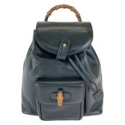 Pre-owned Leather backpacks Gucci Vintage , Black , Dames