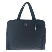 Pre-owned Canvas briefcases Prada Vintage , Black , Dames