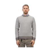 Honeycomb Crew Neck Sweater Gran Sasso , Beige , Heren