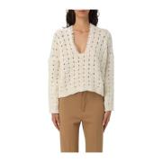 Roomwitte Trui voor Vrouwen Liviana Conti , Beige , Dames