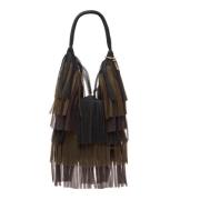 Fringed Neopreen Schoudertas La Milanesa , Multicolor , Dames