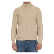 Kasjmier Zip Trui Ivoor Moorer , Beige , Heren