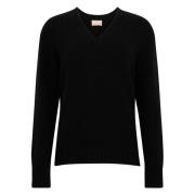 Zwarte Kasjmier Trui Collectie Tabaroni Cashmere , Black , Dames