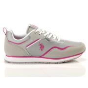 Mode Sneakers - Grijs Fuchsia Print U.s. Polo Assn. , Pink , Dames