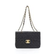 Pre-owned Leather chanel-bags Chanel Vintage , Black , Dames