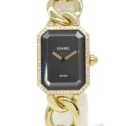 Pre-owned Yellow Gold watches Chanel Vintage , Black , Dames