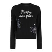 Crop Crewneck Sweater MC2 Saint Barth , Black , Dames